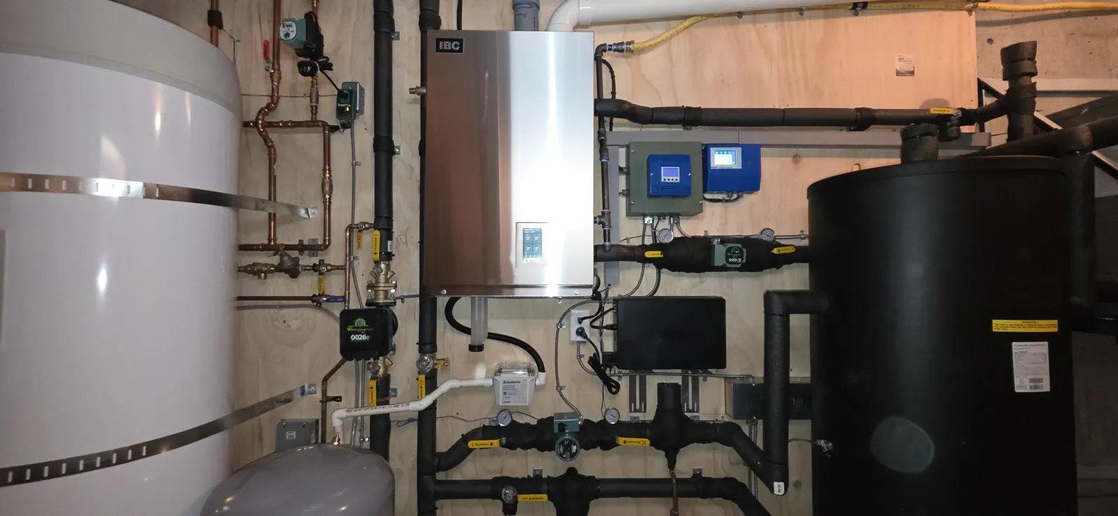 Finished mechanical room panel